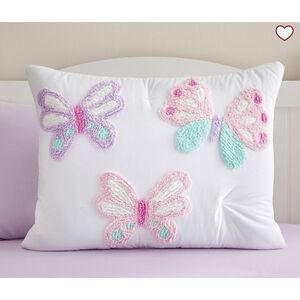 Pottery Barn Kids Candlewick Butterfly Quilted Sham Std
